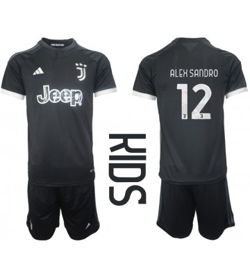 Juventus Alex Sandro #12 Tercera Equipación Niños 2023-24 Manga Corta (+ Pantalones cortos)